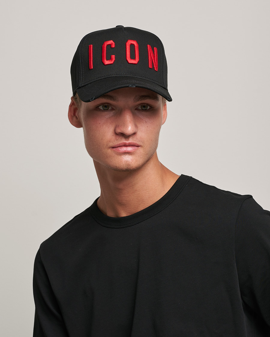 Herre | Dsquared2 Icon Baseball Cap Black/Red | Dsquared2 | Icon Baseball Cap Black/Red