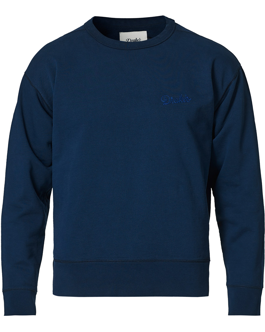 Herre | Trøjer | Drake's | Sweatshirt Solid Navy