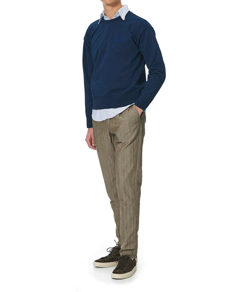 Herre | Trøjer | Drake's | Sweatshirt Solid Navy