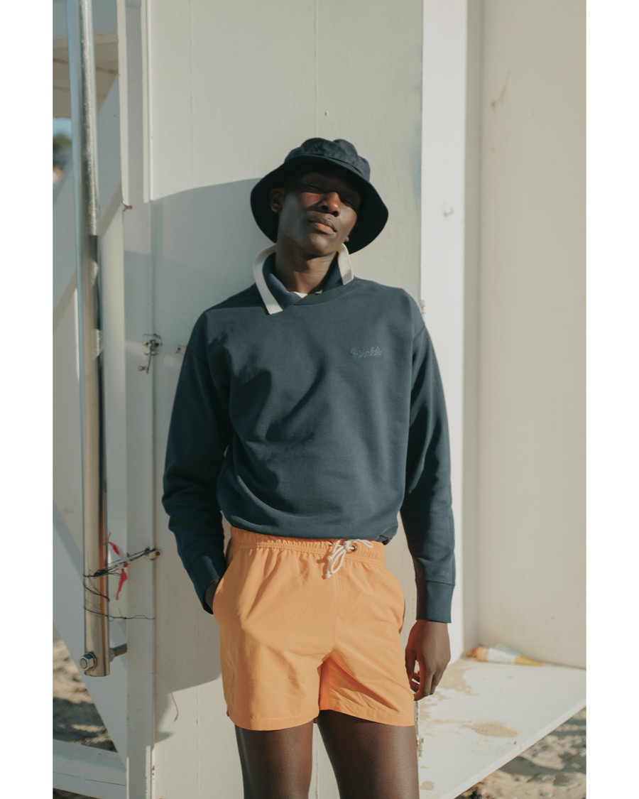 Herre | Trøjer | Drake's | Sweatshirt Solid Navy
