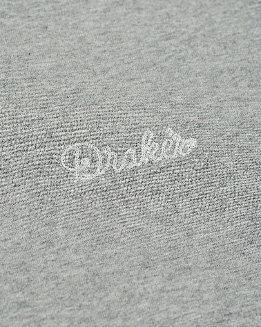 Herre | Trøjer | Drake's | Sweatshirt Solid Grey Melange