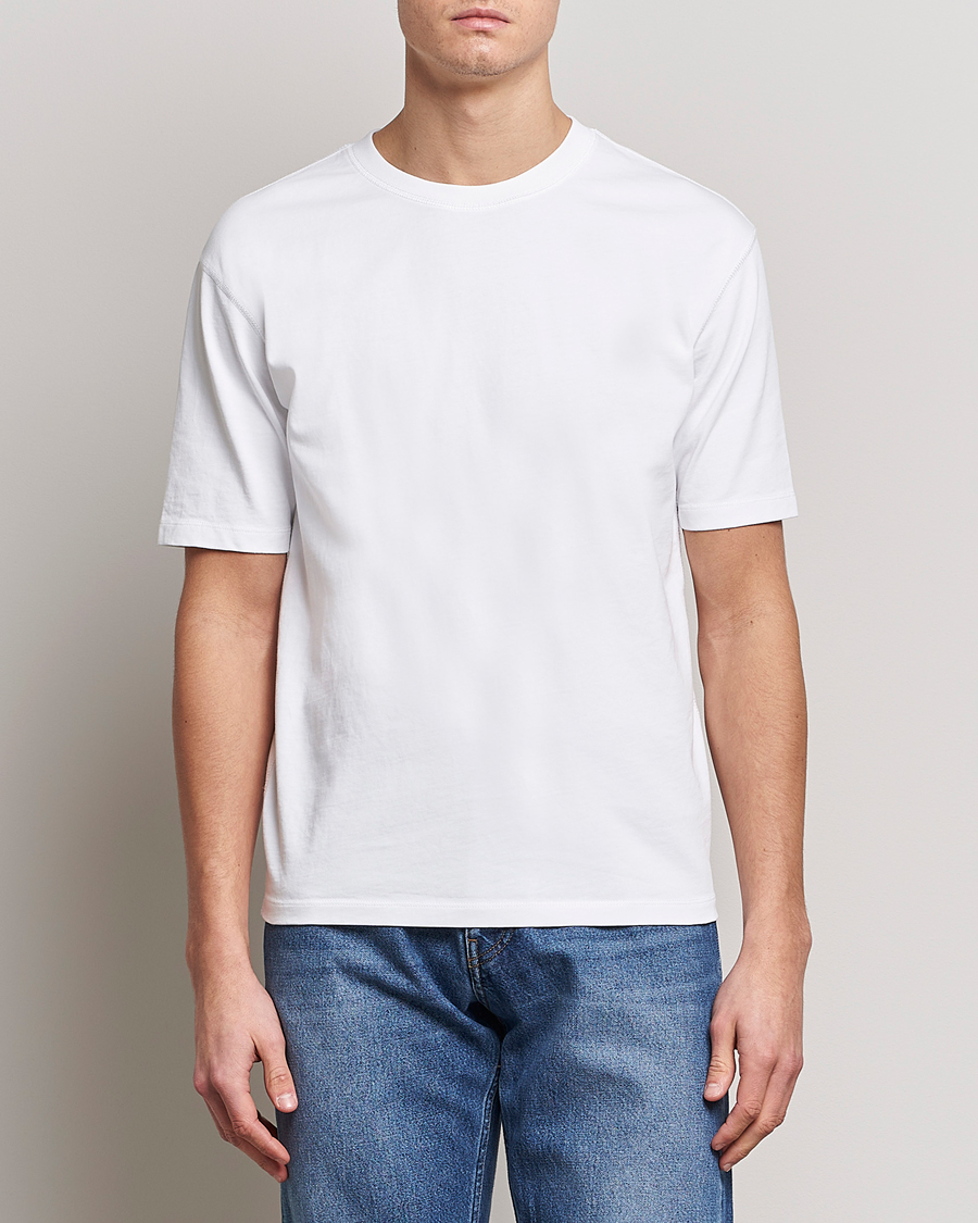 Herre | Afdelinger | Drake's | Short Sleeve Hiking Tee White