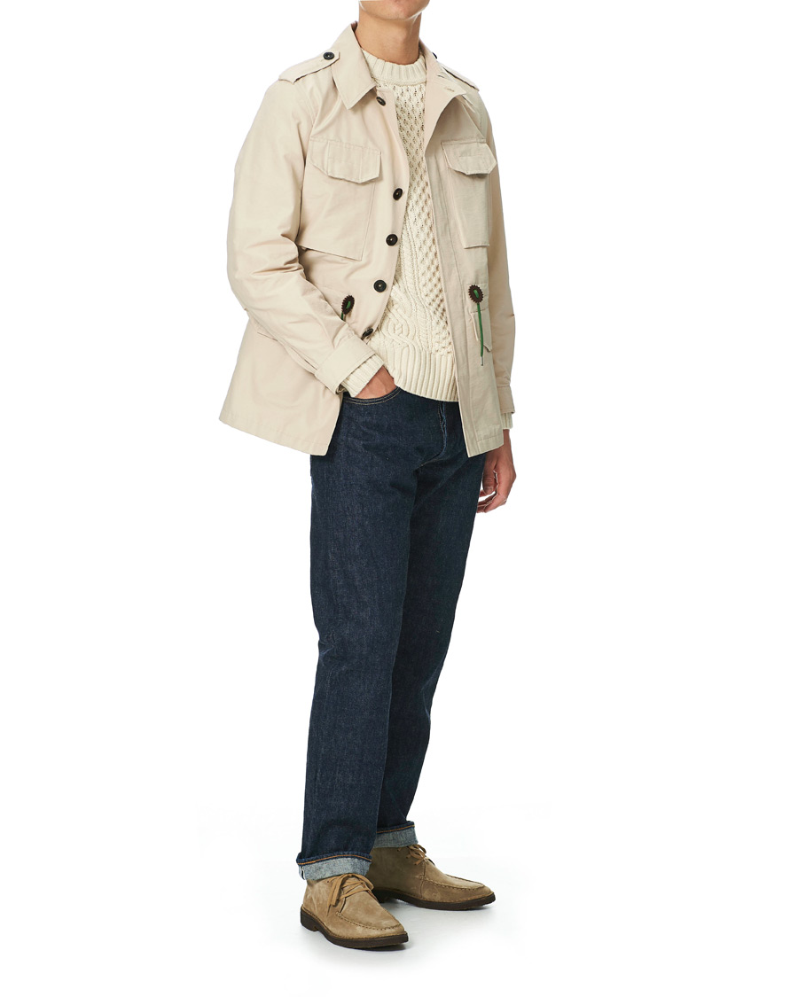 Herre | Jakker | Drake's | Cotton/Nylon Sport Jacket Ecru