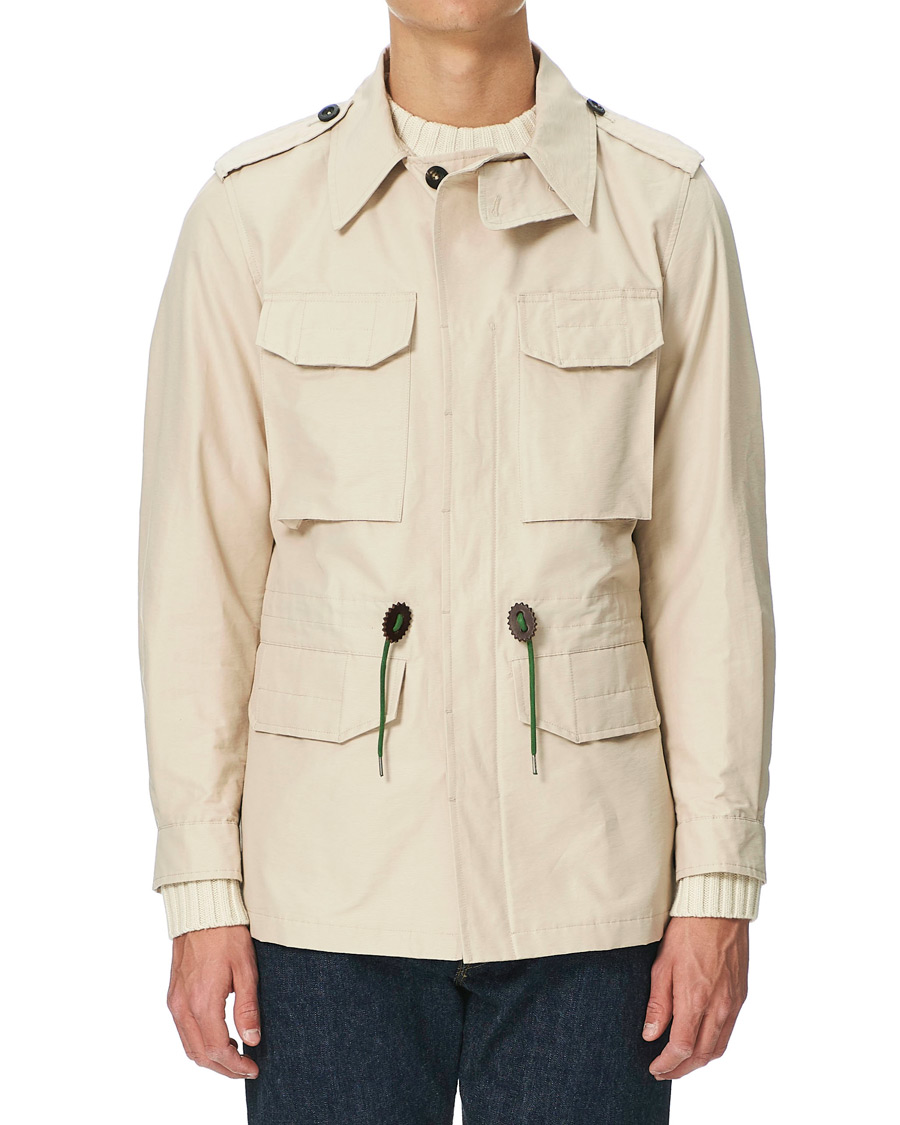 Herre | Jakker | Drake's | Cotton/Nylon Sport Jacket Ecru