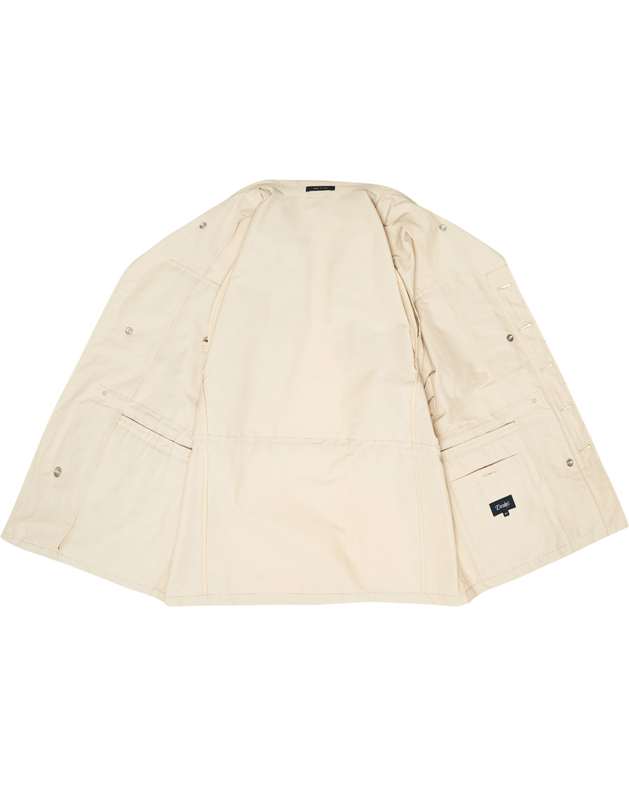 Herre | Jakker | Drake's | Cotton/Nylon Sport Jacket Ecru
