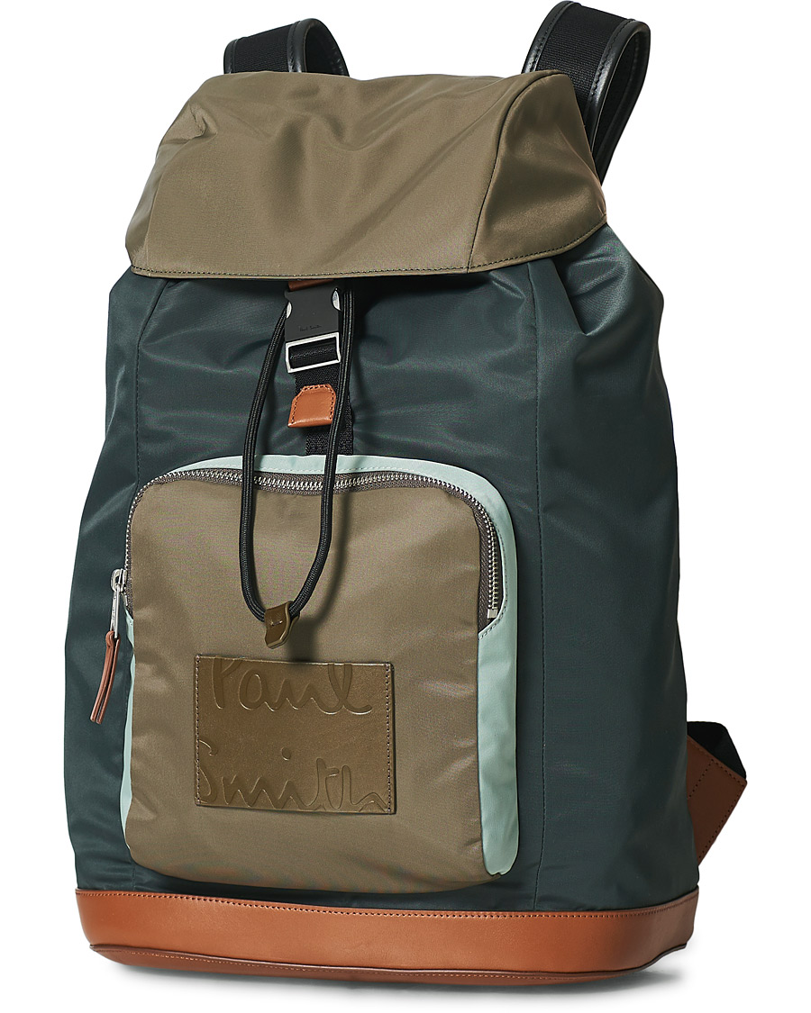 Herre | Paul Smith Nylon/Leather Backpack Black | Paul Smith | Nylon/Leather Backpack Black