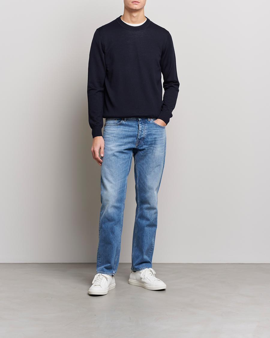 Herre | Trøjer | NN07 | Ted Merino Crew Neck Pullover Navy Blue