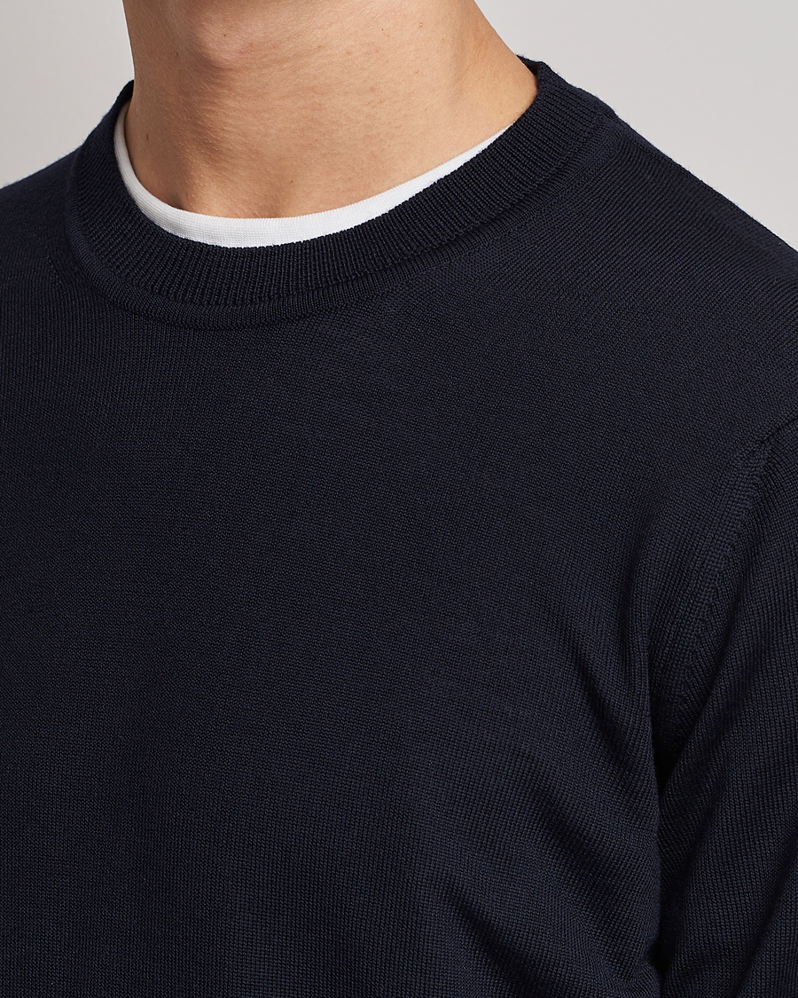 Herre | Trøjer | NN07 | Ted Merino Crew Neck Pullover Navy Blue