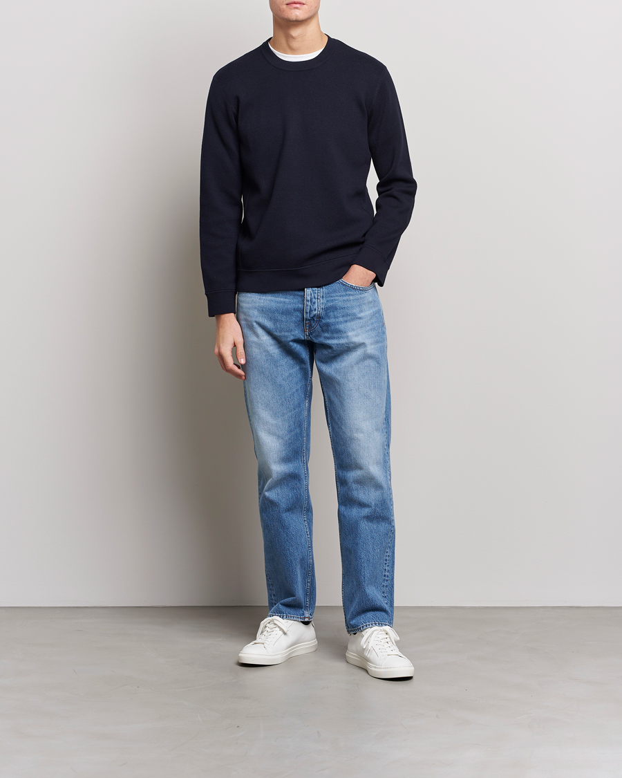 Herre | Tøj | NN07 | Luis Cotton/Modal Pullover Navy Blue