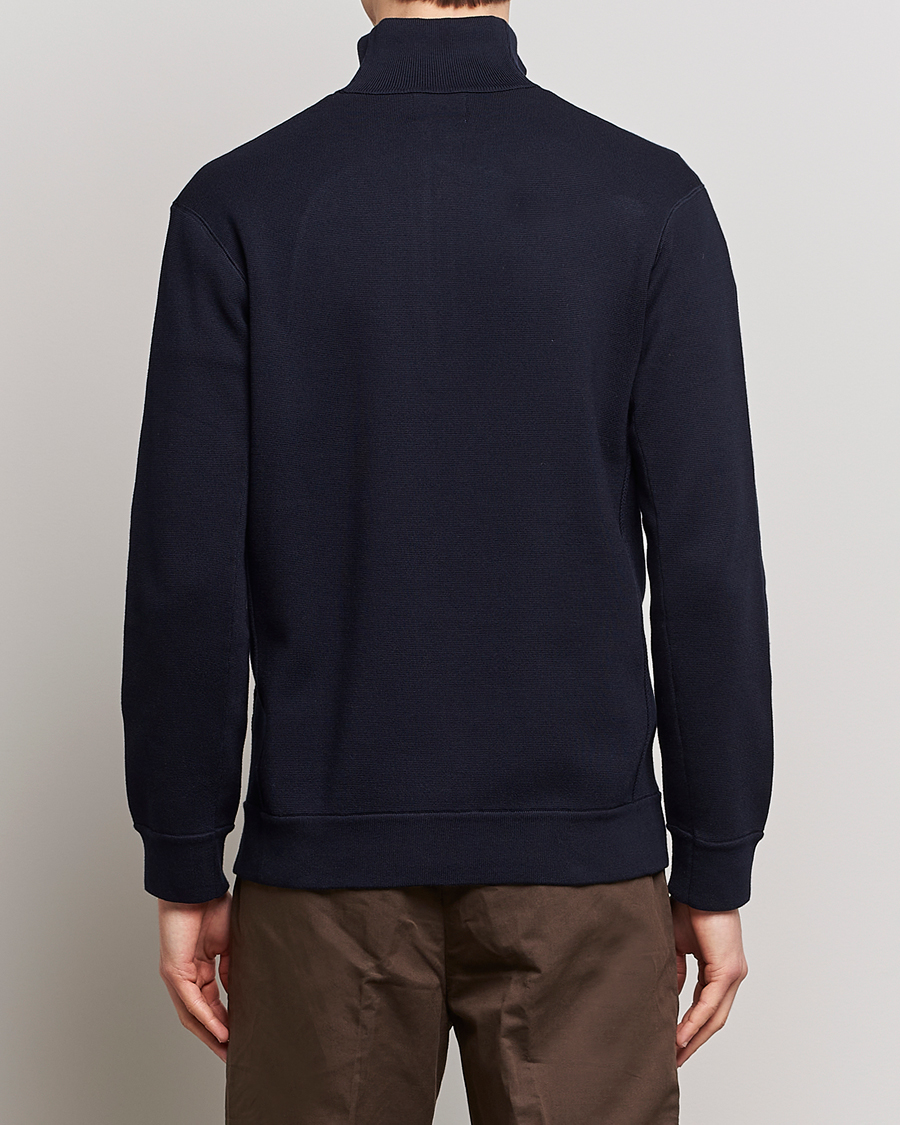 Herre | Trøjer | NN07 | Luis Cotton/Modal Half Zip Sweater Navy Blue