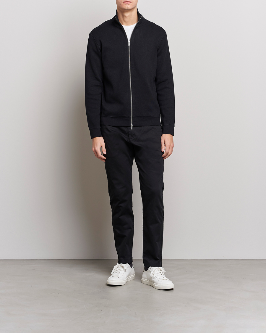 Herre | Trøjer | NN07 | Luis Knitted Full-Zip Sweater Black