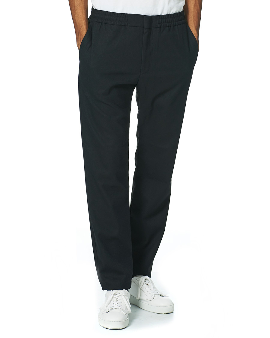 Herre | Bukser | NN07 | Foss Brushed Drawstring Pants Navy Blue