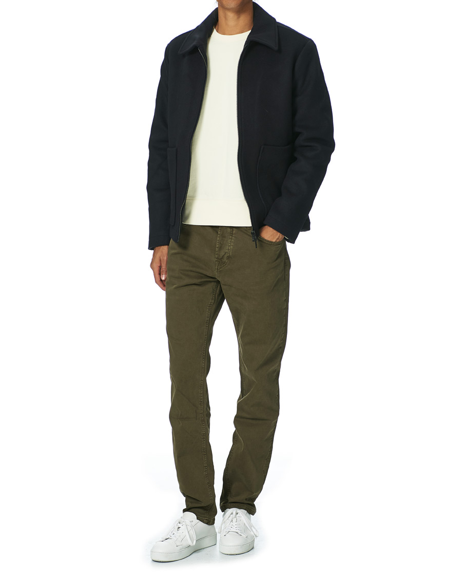 Herre | Jakker | NN07 | Gael Wool Flight Jacket Navy Blue