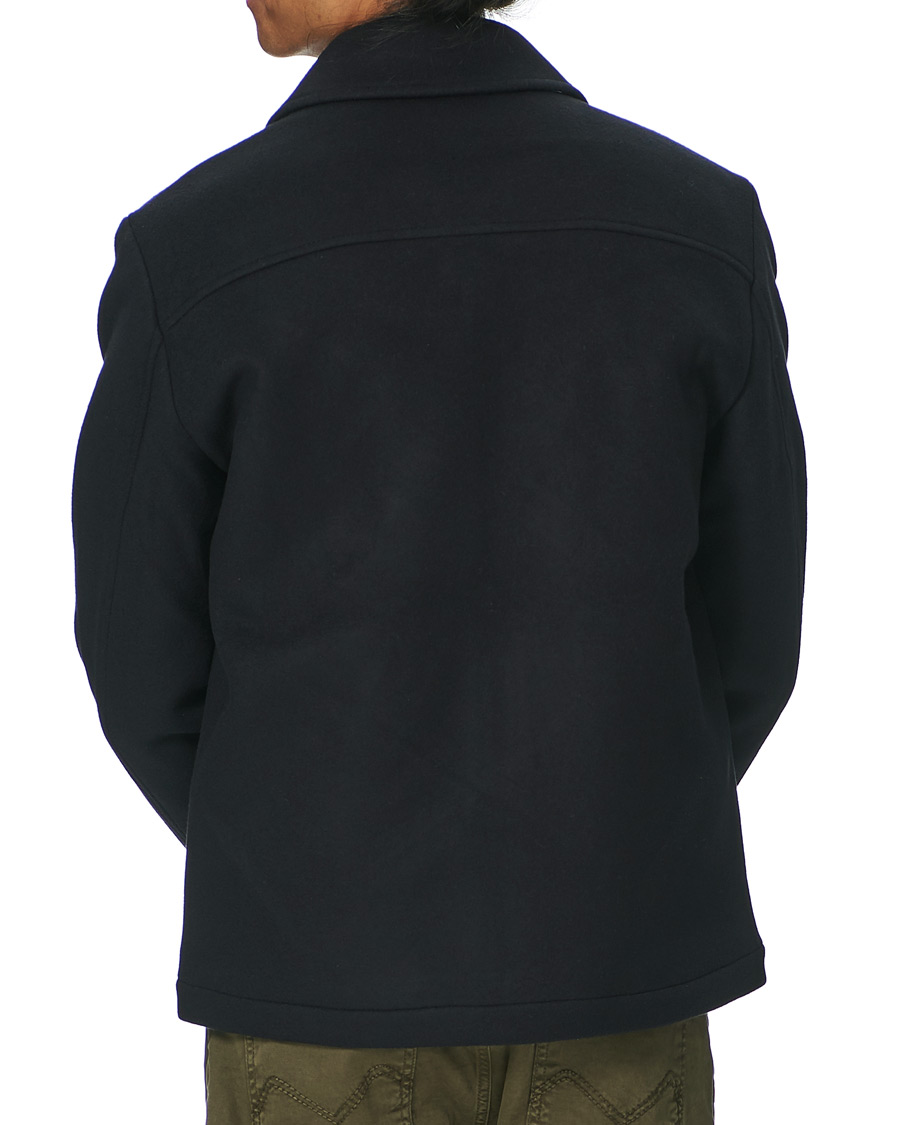 Herre | Jakker | NN07 | Gael Wool Flight Jacket Navy Blue