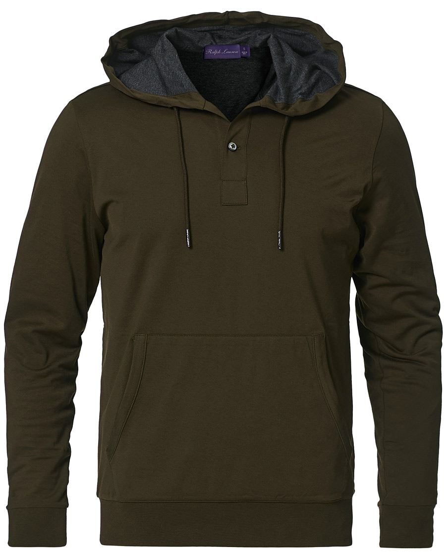 Herre | Trøjer | Ralph Lauren Purple Label | Luxury Lisle Hoodie Inverness Loden