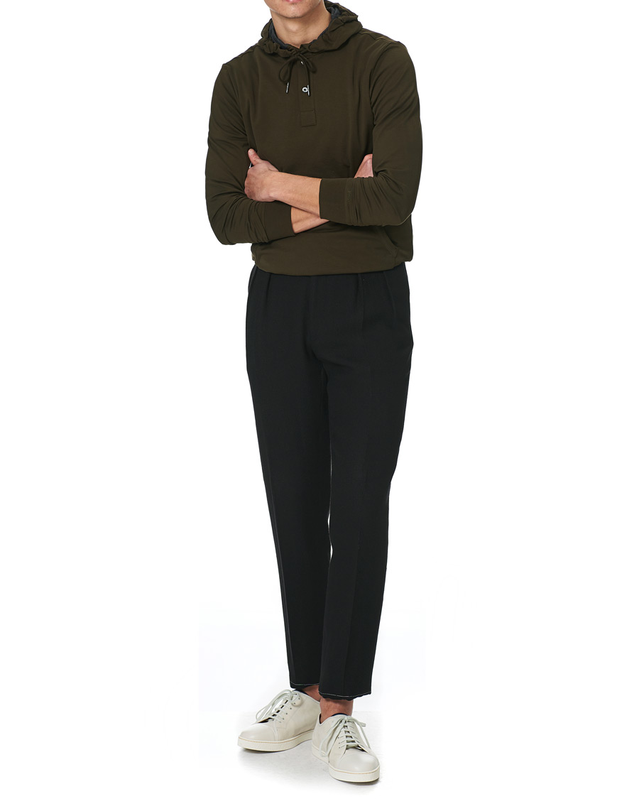 Herre | Trøjer | Ralph Lauren Purple Label | Luxury Lisle Hoodie Inverness Loden