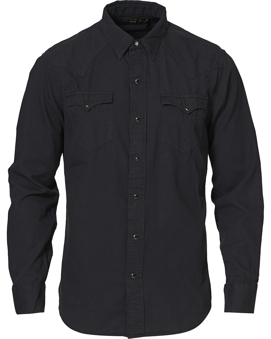 Herre |  | RRL | Buffalo Western Shirt Polo Black
