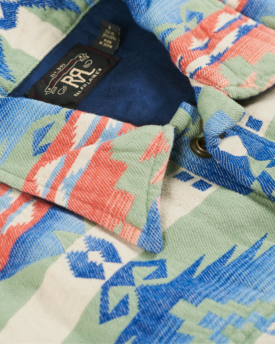 Herre | Skjorter | RRL | Brown Bear Shirt Jacket Sage/Blue