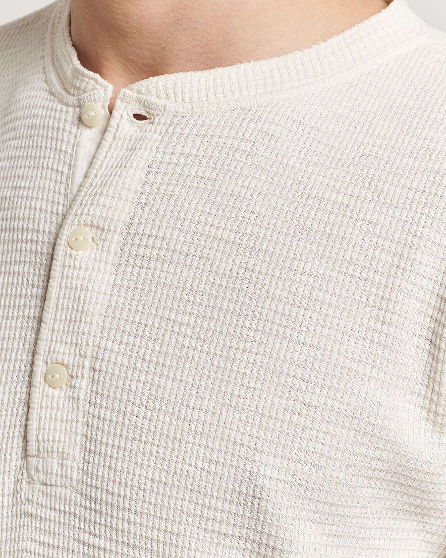 Herre | T-Shirts | RRL | Long Sleeve Henley Paper White