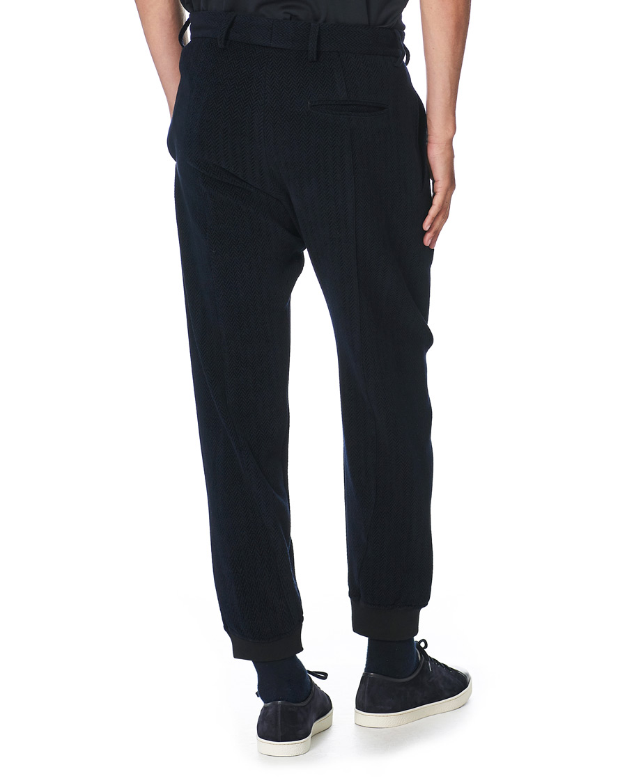 Herre | Bukser | Giorgio Armani | Chevron Wool Pants Navy