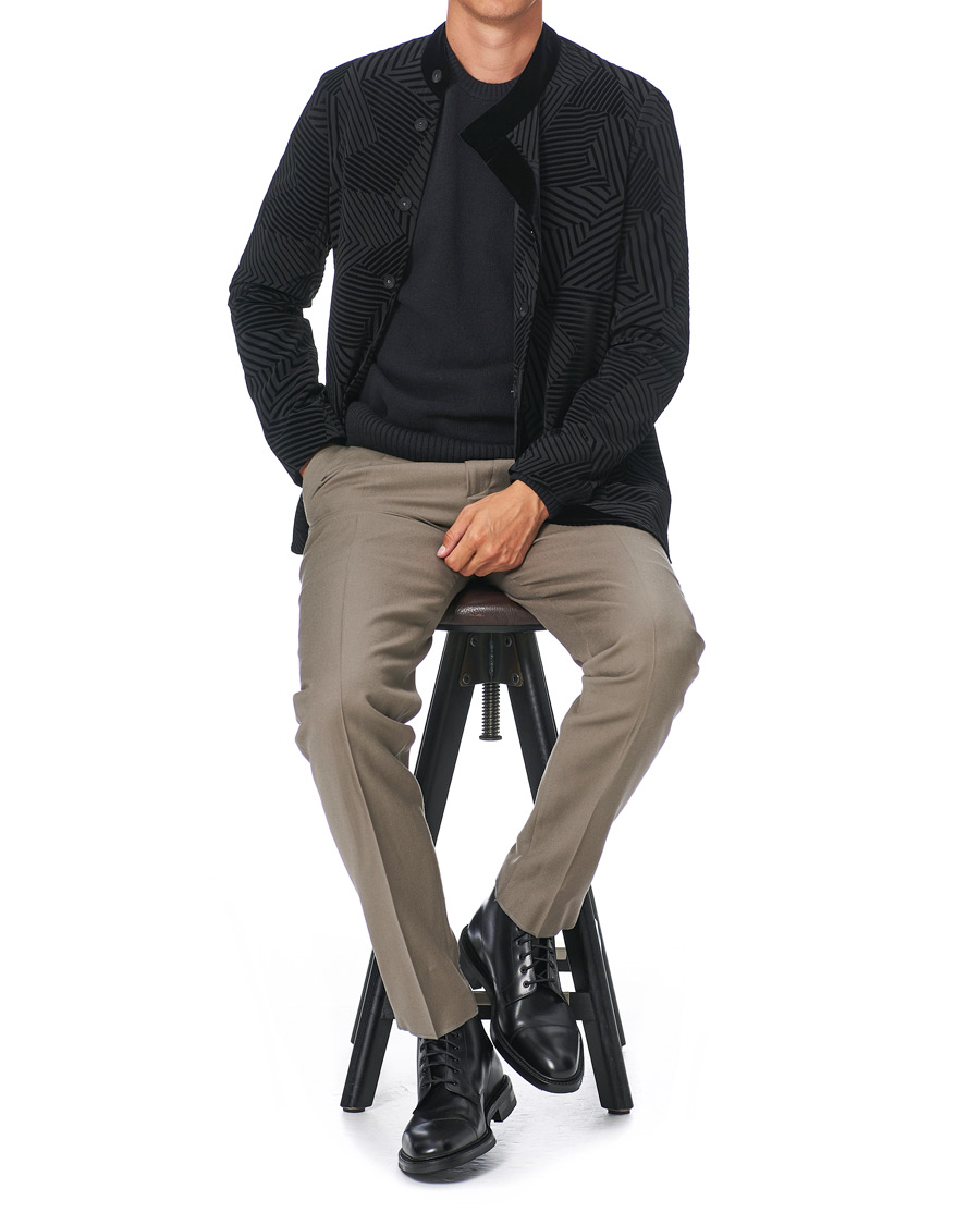 Herre | Blazere & jakker | Giorgio Armani | Geometric Velvet Jacket Black