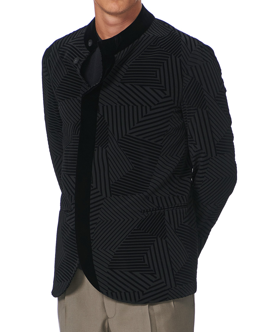 Herre | Blazere & jakker | Giorgio Armani | Geometric Velvet Jacket Black