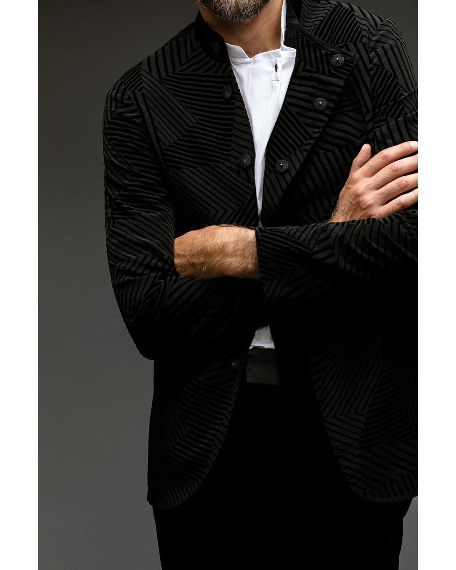 Herre | Blazere & jakker | Giorgio Armani | Geometric Velvet Jacket Black