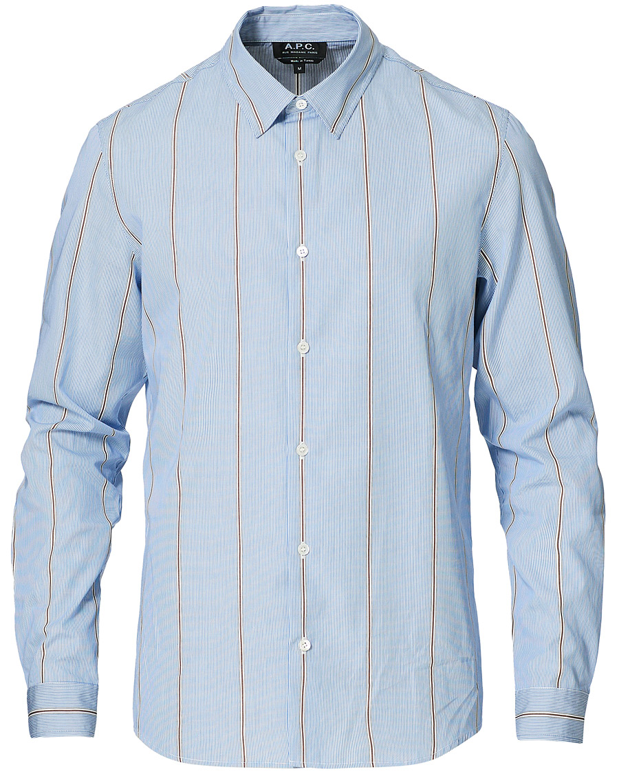 Herre | Skjorter | A.P.C. | Anthony Striped Shirt Light Blue