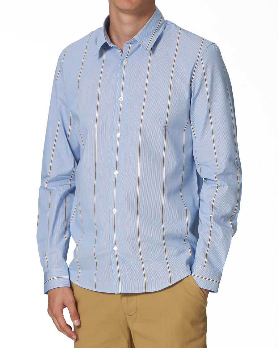 Herre | Skjorter | A.P.C. | Anthony Striped Shirt Light Blue