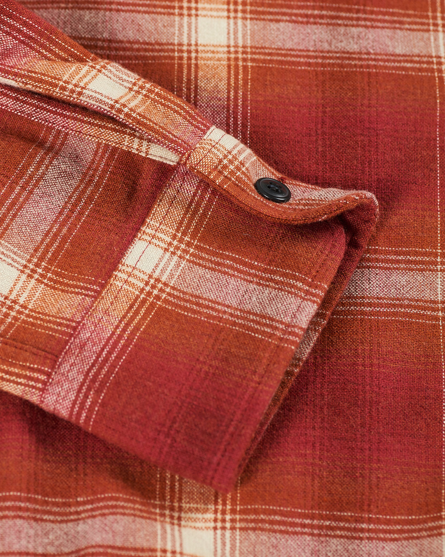 Herre | Skjorter | A.P.C. | Trek Flannel Overshirt Red Check