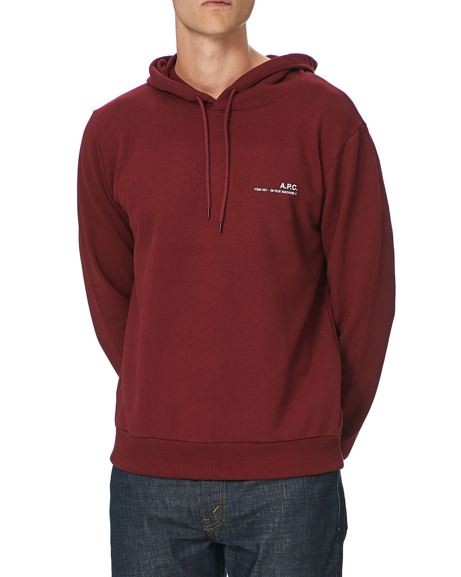 Herre | Trøjer | A.P.C. | Item Hoodie Burgundy