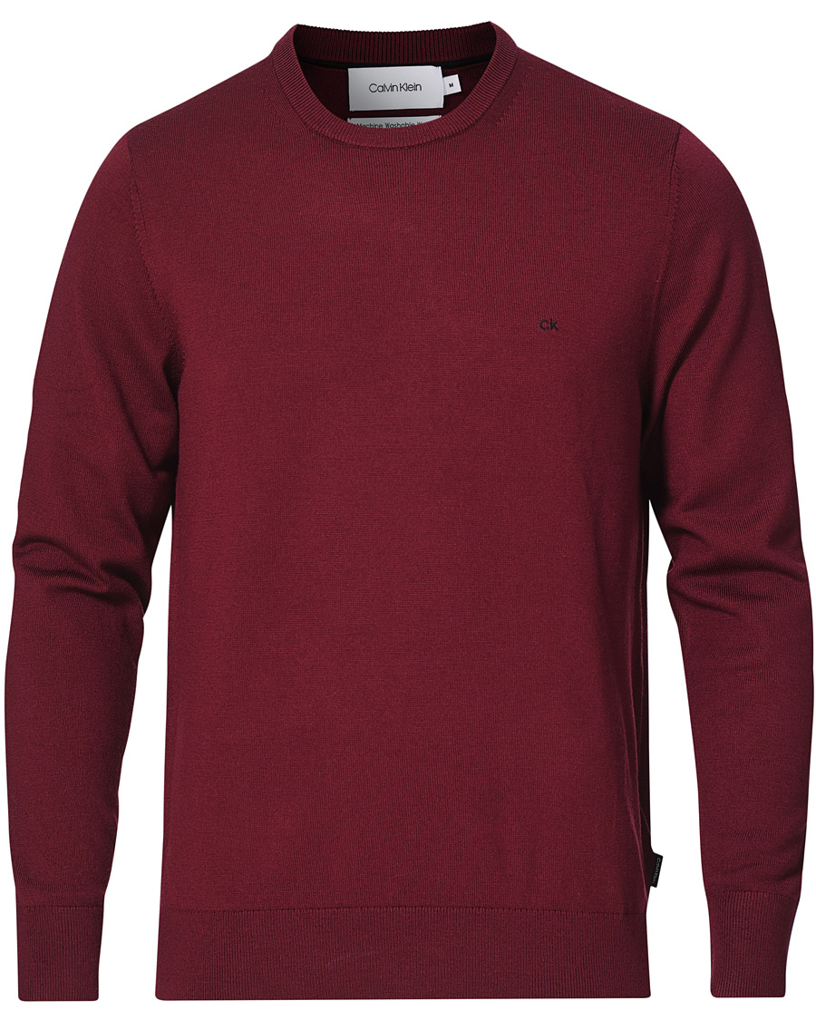 Herre | Trøjer | Calvin Klein | Superior Wool Crew Neck Sweater Tawny Port