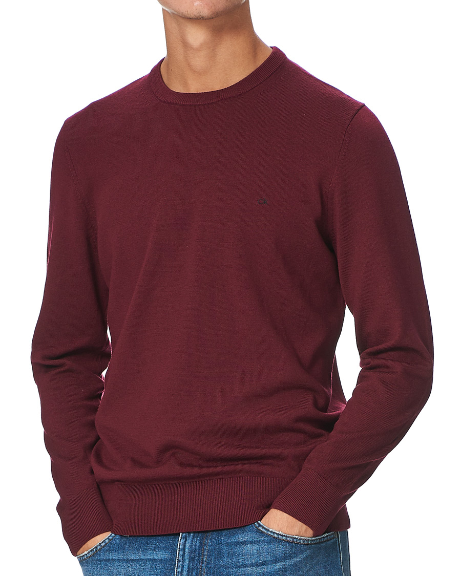 Herre | Trøjer | Calvin Klein | Superior Wool Crew Neck Sweater Tawny Port