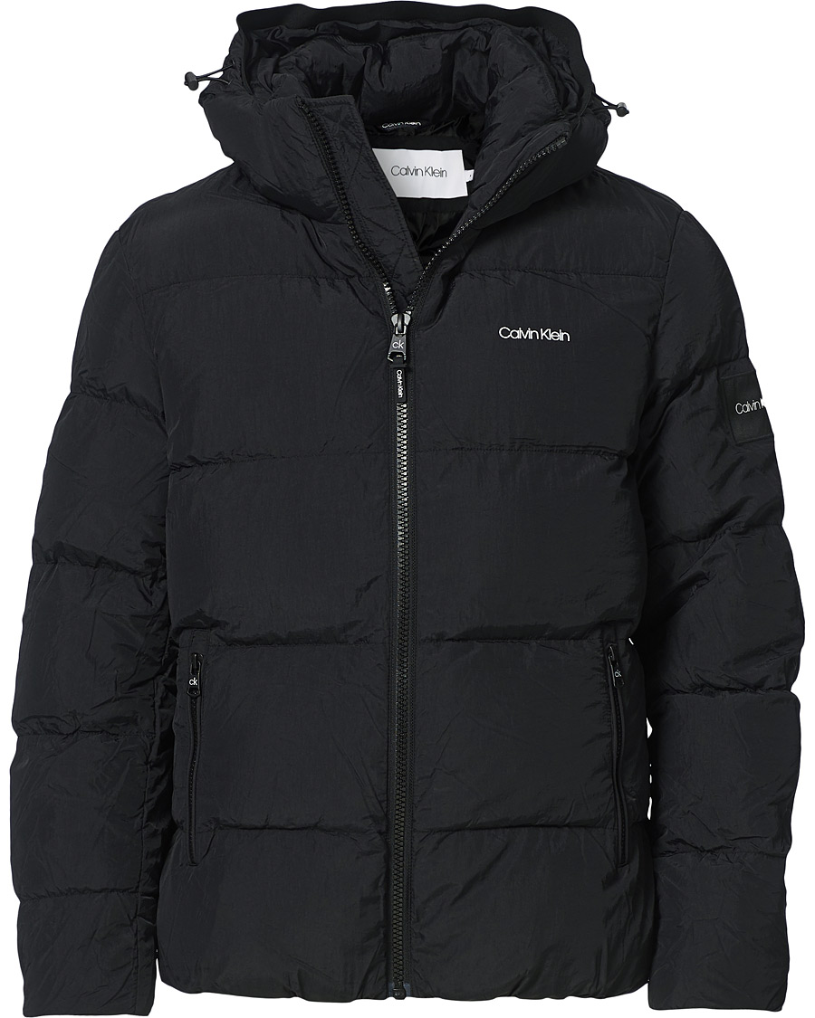 Herre | Jakker | Calvin Klein | Crinkle Nylon Puffer Jacket Black