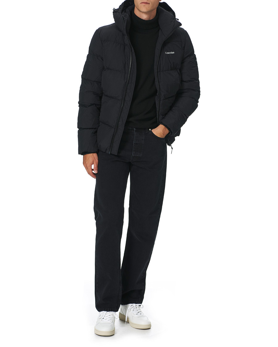 Herre | Jakker | Calvin Klein | Crinkle Nylon Puffer Jacket Black