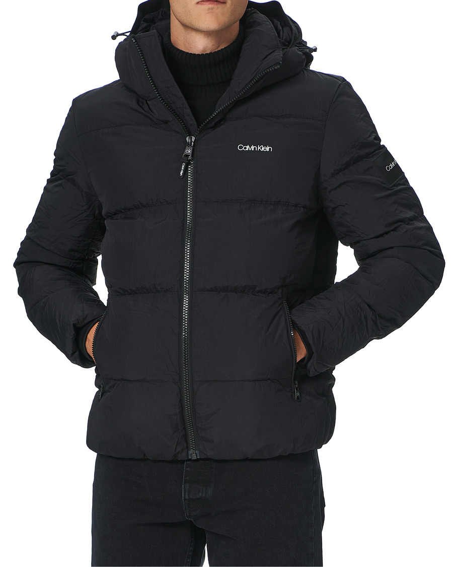 Herre | Jakker | Calvin Klein | Crinkle Nylon Puffer Jacket Black