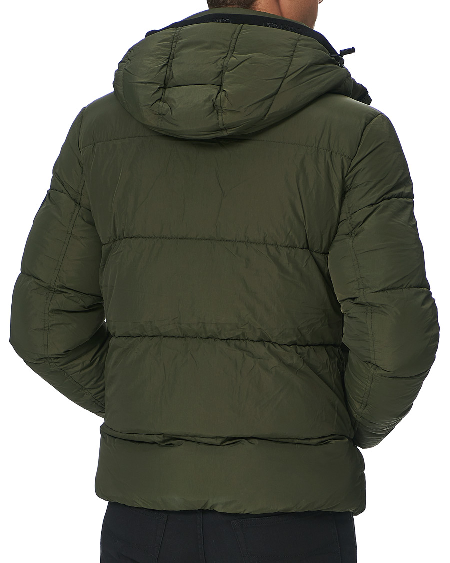 Herre | Jakker | Calvin Klein | Crinkle Nylon Puffer Jacket Dark Olive