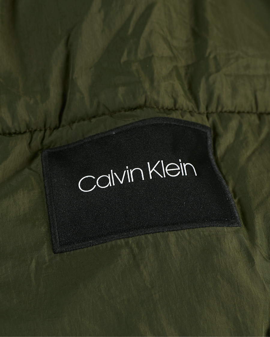 Herre | Jakker | Calvin Klein | Crinkle Nylon Puffer Jacket Dark Olive