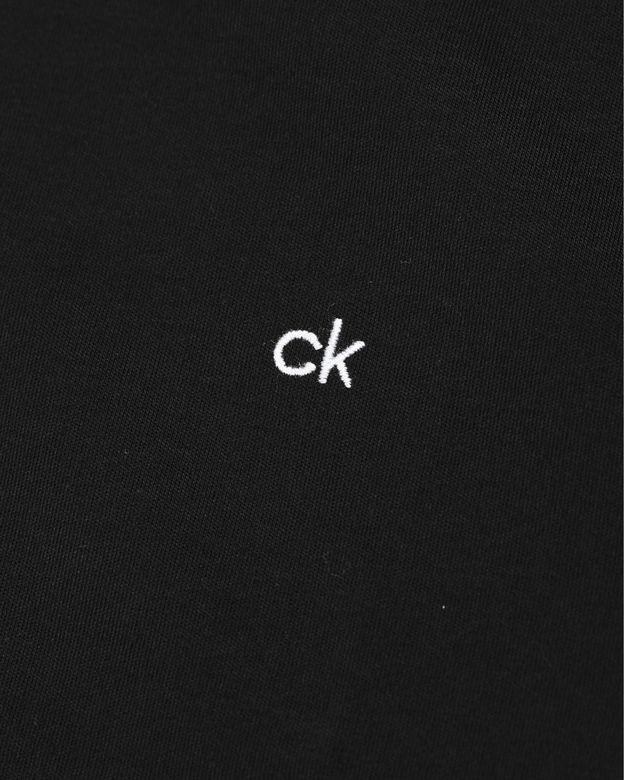 Herre | Trøjer | Calvin Klein | Slim Fit Liquid Touch Long Sleeve Polo Black