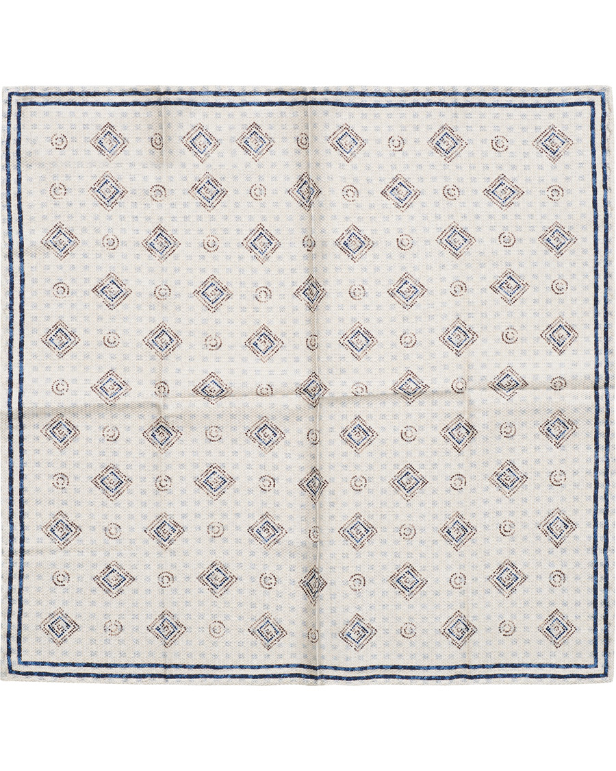Herre | Brunello Cucinelli Micro Pattern Silk Pocket Square Beige | Brunello Cucinelli | Micro Pattern Silk Pocket Square Beige