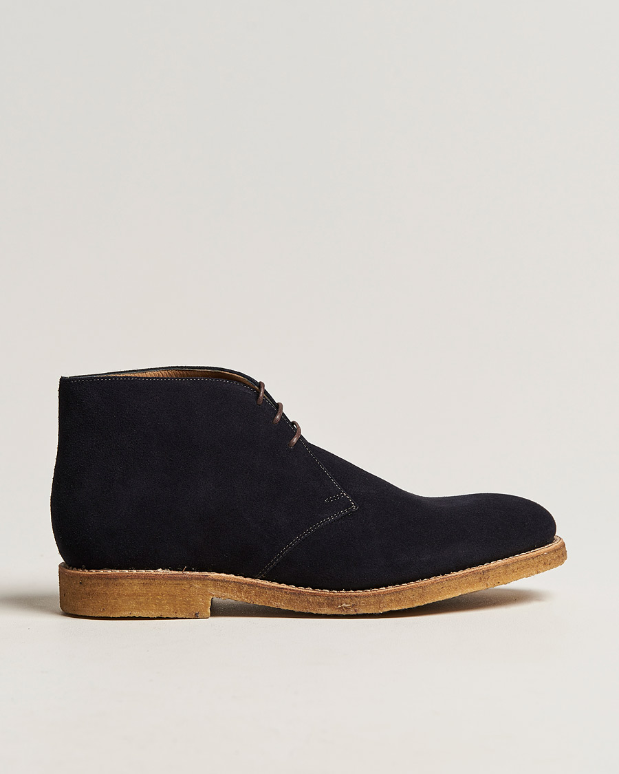 Herre | Loake 1880 Rivington Suede Crepe Sole Chukka Navy | Loake 1880 | Rivington Suede Crepe Sole Chukka Navy