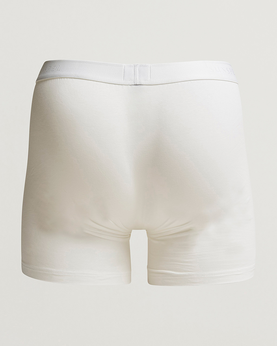 Herre | Undertøj | Sunspel | Long Leg Cotton Stretch Trunk White