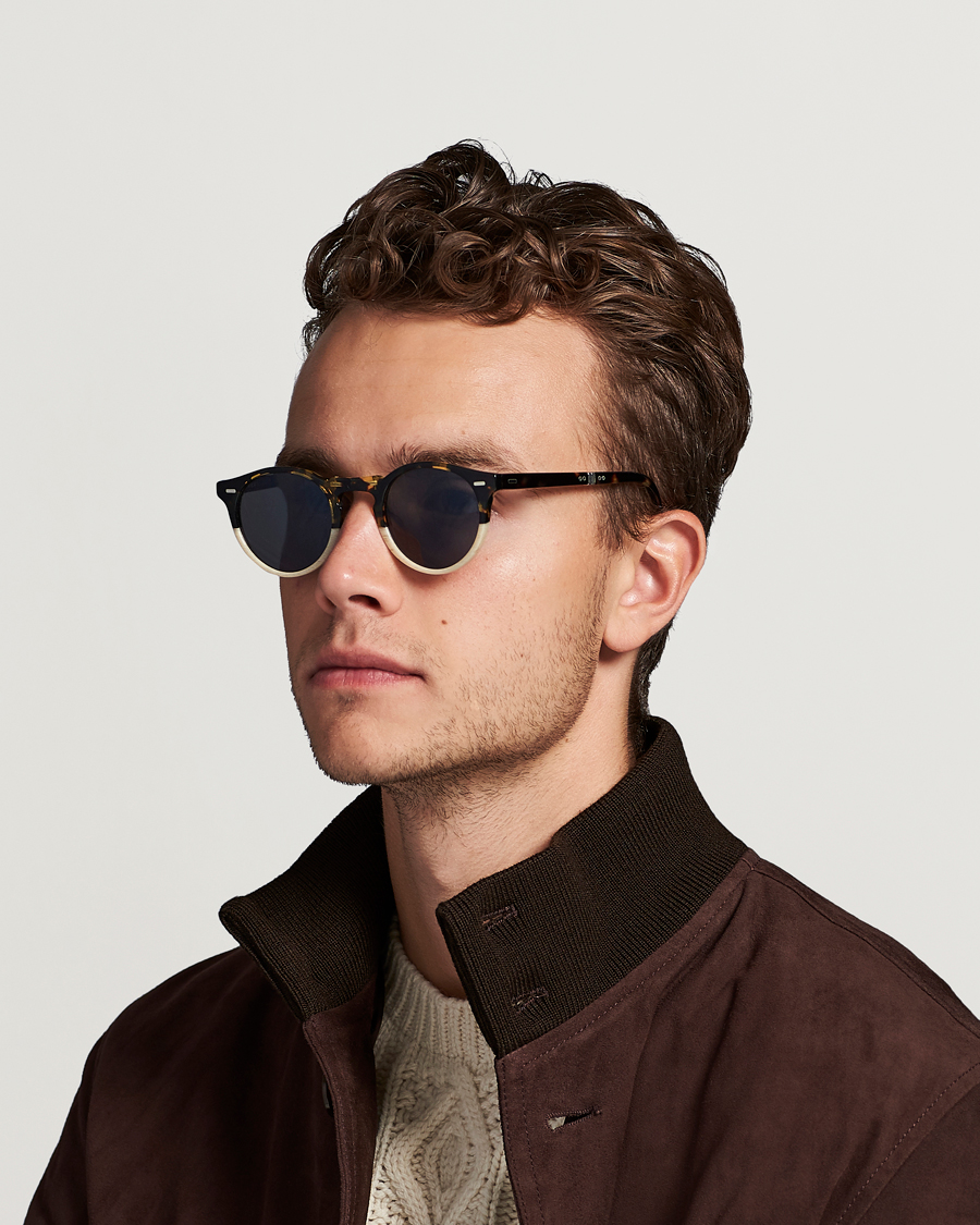 Herre | Runde solbriller | Oliver Peoples | Gregory Peck 1962 Folding Sunglasses Brown/Honey