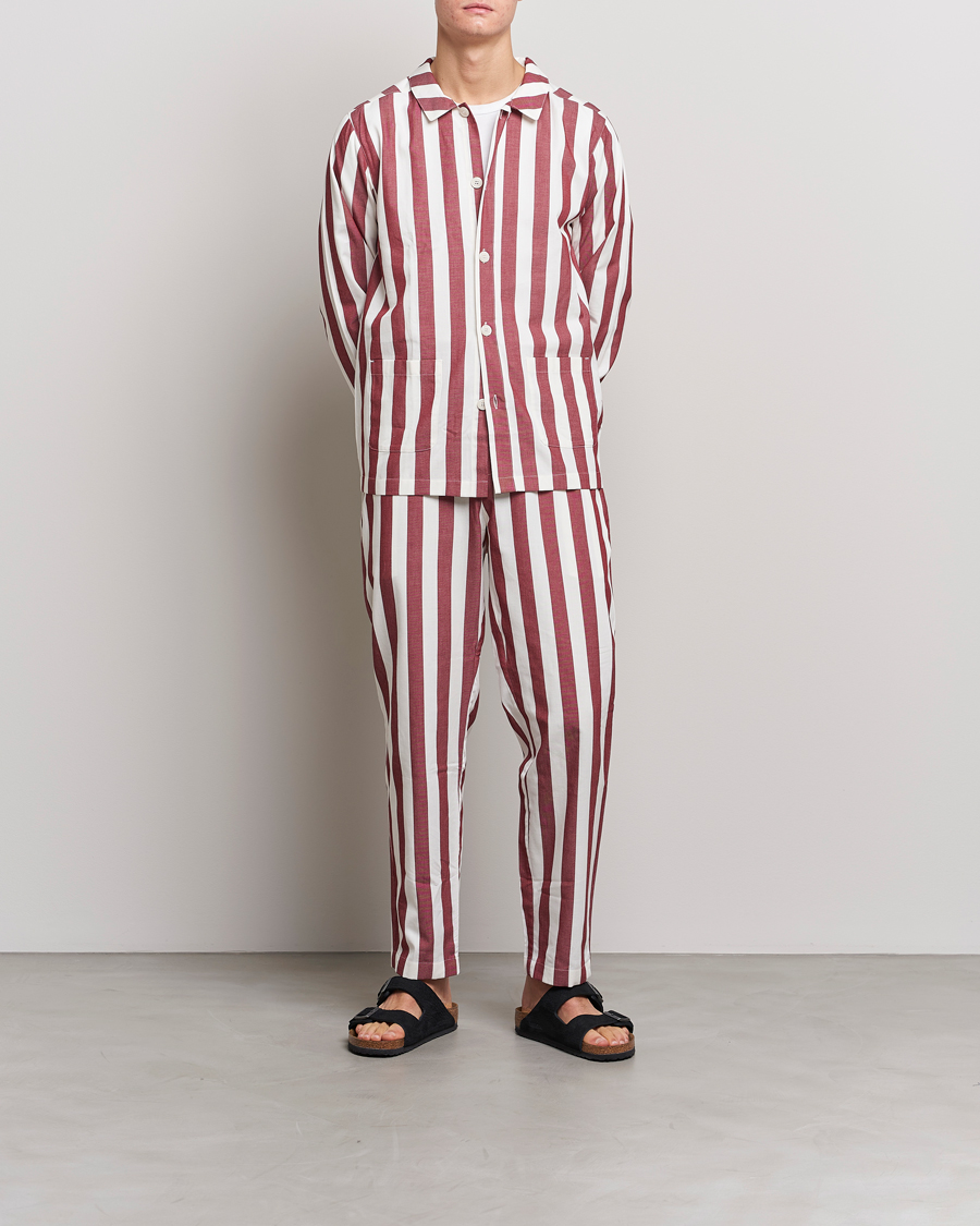 Herre | Pyjamas & Morgenkåber | Nufferton | Uno Striped Pyjama Set Red/White