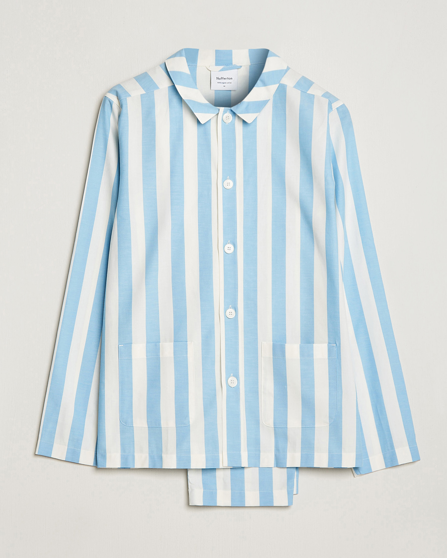 Herre | Pyjamas & Morgenkåber | Nufferton | Uno Striped Pyjama Set Blue/White