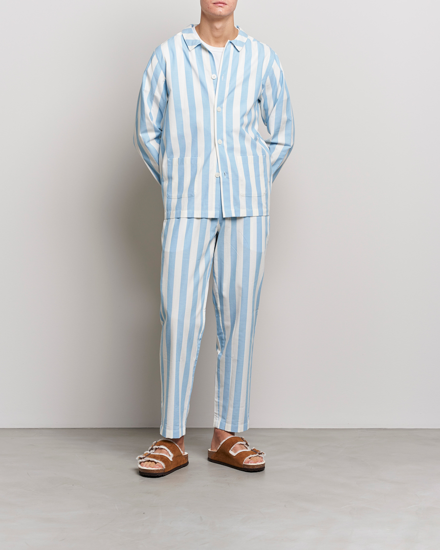 Herre | Pyjamas & Morgenkåber | Nufferton | Uno Striped Pyjama Set Blue/White