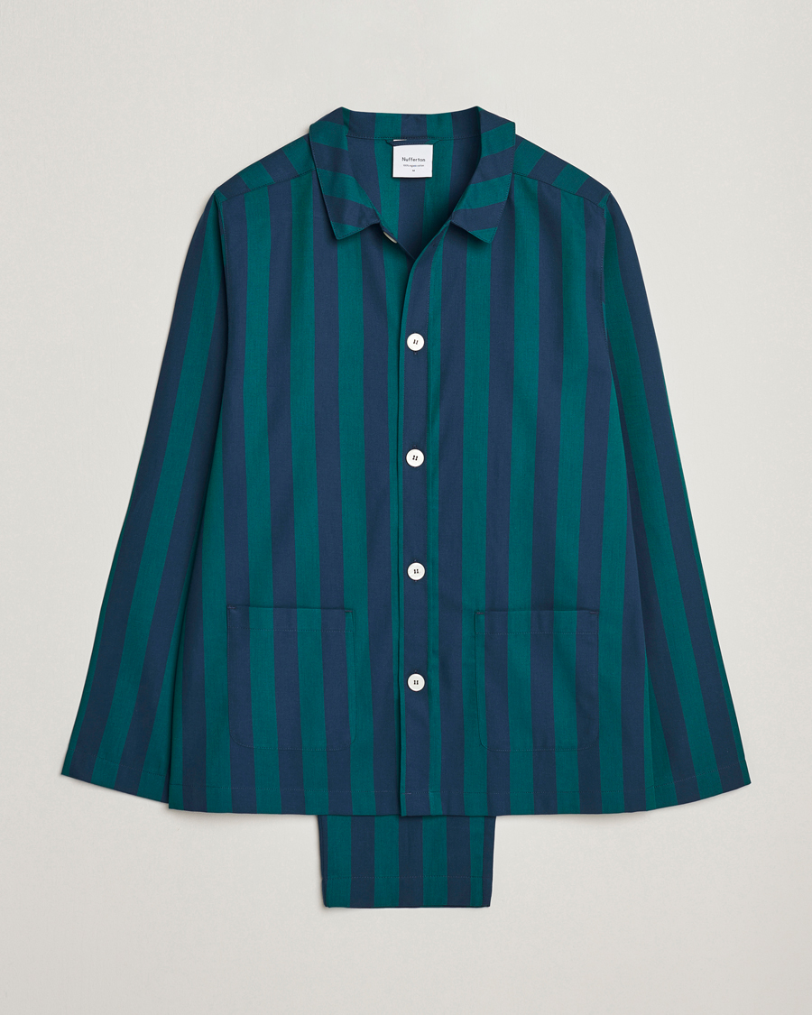 Herre | | Nufferton | Uno Striped Pyjama Set Blue/Green