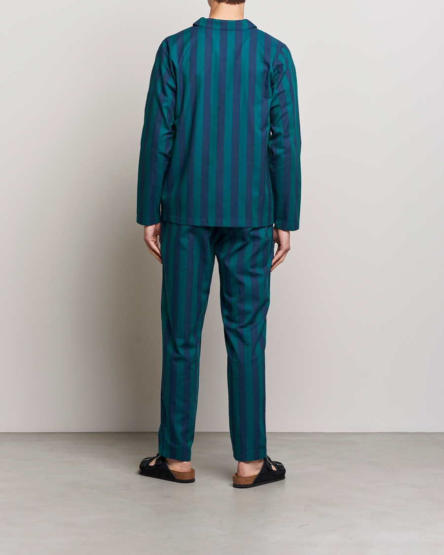 Herre | Pyjamas & Morgenkåber | Nufferton | Uno Striped Pyjama Set Blue/Green