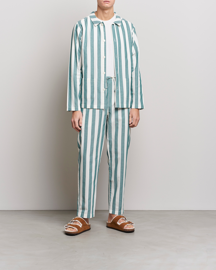 Herre |  | Nufferton | Uno Striped Pyjama Set Green/White