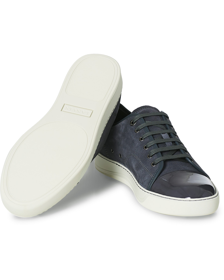 Lanvin Patent Cap Sneaker Slate - CareOfCarl.dk